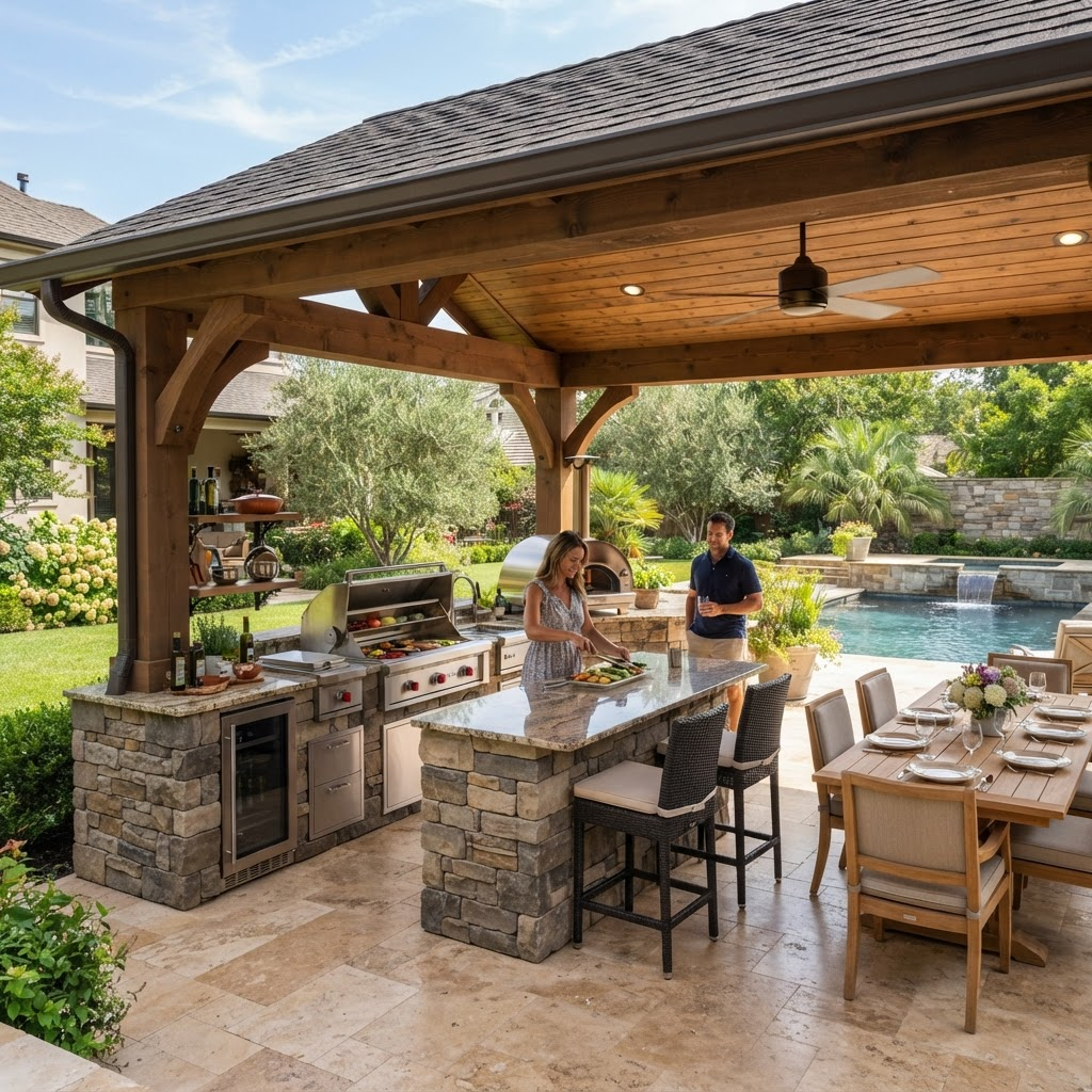 Covered Outdoor Kitchen